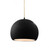 Small Globe 1-Light Pendant (254|CER-6530-BKMT-MBLK-BEIG-TWST-LED1-700)