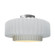 Large Tier Pleated Semi-Flush (254|CER-6375-WHT-NCKL-LED1-700)