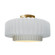 Large Tier Pleated Semi-Flush (254|CER-6375-WHT-BRSS-LED1-700)