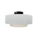 Medium Tier Pleated Semi-Flush (254|CER-6373-WHT-MBLK-LED1-700)