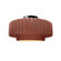 Medium Tier Pleated Semi-Flush (254|CER-6373-CLAY-MBLK-LED1-700)