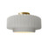 Medium Tier Pleated Semi-Flush (254|CER-6373-BIS-BRSS-LED1-700)