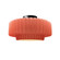 Medium Tier Pleated Semi-Flush (254|CER-6373-BSH-MBLK)