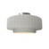 Medium Tier Pleated Semi-Flush (254|CER-6373-BIS-NCKL)