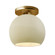 Medium Globe Semi-Flush (254|CER-6353-VAN-BRSS-LED1-700)