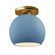 Medium Globe Semi-Flush (254|CER-6353-SKBL-BRSS-LED1-700)
