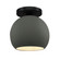 Medium Globe Semi-Flush (254|CER-6353-PWGN-MBLK-LED1-700)