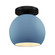 Medium Globe Semi-Flush (254|CER-6353-SKBL-MBLK)