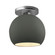 Medium Globe Semi-Flush (254|CER-6353-PWGN-NCKL)