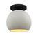 Medium Globe Semi-Flush (254|CER-6353-MTGD-MBLK)