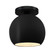 Medium Globe Semi-Flush (254|CER-6353-CRB-MBLK-LED1-700)