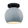 Medium Globe Semi-Flush (254|CER-6353-CONC-MBLK-LED1-700)