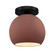 Medium Globe Semi-Flush (254|CER-6353-CLAY-MBLK-LED1-700)