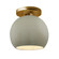 Medium Globe Semi-Flush (254|CER-6353-CKC-BRSS-LED1-700)