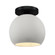 Medium Globe Semi-Flush (254|CER-6353-BIS-MBLK-LED1-700)
