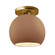 Medium Globe Semi-Flush (254|CER-6353-ADOB-BRSS-LED1-700)