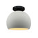 Small Globe Semi-Flush (254|CER-6350-MTGD-MBLK-LED1-700)