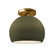 Small Globe Semi-Flush (254|CER-6350-MGRN-BRSS-LED1-700)