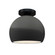Small Globe Semi-Flush (254|CER-6350-GRY-MBLK-LED1-700)