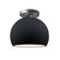 Small Globe Semi-Flush (254|CER-6350-BLK-NCKL-LED1-700)