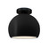 Small Globe Semi-Flush (254|CER-6350-CRB-MBLK)