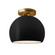 Small Globe Semi-Flush (254|CER-6350-CRB-BRSS)