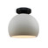 Small Globe Semi-Flush (254|CER-6350-BIS-MBLK-LED1-700)