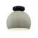 Small Globe Semi-Flush (254|CER-6350-CKC-MBLK)