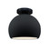 Small Globe Semi-Flush (254|CER-6350-BLK-MBLK)