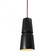 Small Cone 1-Light LED Pendant (254|CER-6430-CRB-ABRS-RIGID-LED1-700)