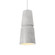 Small Cone 1-Light LED Pendant (254|CER-6430-CONC-MBLK-RIGID-LED1-700)