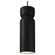 Tall Hourglass LED Pendant (254|CER-6510-BLK-ABRS-BKCD-LED1-700)