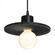 Saucer Pendant (254|CER-6325-CRB-MBLK-BKCD)