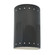 Small LED Cylinder w/ Perfs - Closed Top (254|CER-0990-GRY-LED1-1000)