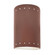 Small LED Cylinder w/ Perfs - Closed Top (254|CER-0990-CLAY-LED1-1000)
