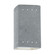 Small LED Rectangle w/ Perfs - Open Top & Bottom (Outdoor) (254|CER-0925W-CONC-LED1-1000)
