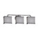 Bronx 3-Light LED Bath Bar (254|FAB-8463-55-GRAY-NCKL-LED3-2100)