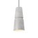 Small Cone 1-Light Pendant (254|CER-6430-CONC-MBLK-BKCD)