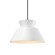 Trapezoid 1-Light Pendant (254|CER-6420-WHT-MBLK-BKCD)