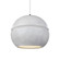 Large Sphere 1-Light Pendant (254|CER-6415-CONC-MBLK-WTCD)