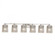 Regency 6-Light Bath Bar (254|GLA-8436-26-CLRT-NCKL)