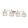 Union 4-Light LED Bath Bar (254|GLA-8414-30-LACE-NCKL-LED4-2800)