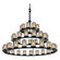 Dakota 45-Light 3-Tier Ring LED Chandelier (254|FSN-8714-10-MROR-MBLK-LED45-31500)