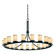 Dakota 21-Light 1-Tier Ring LED Chandelier (254|FAB-8716-10-CREM-MBLK-LED21-14700)