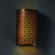 Small Cylinder w/ Overall Floral - Open Top & Bottom (Outdoor) (254|CER-7815W-ANTC-LED1-1000)