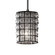 Mini 1-Light Pendant (254|WGL-8815-10-GRCB-ABRS-RIGID)