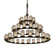 Dakota 45-Light 3-Tier Ring Chandelier (254|FSN-8714-10-MROR-DBRZ)