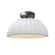 Pleated Dome Semi-Flush (254|CER-6623-WHT-NCKL-LED1-700)