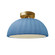 Pleated Dome Semi-Flush (254|CER-6623-SKBL-BRSS)