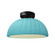 Pleated Dome Semi-Flush (254|CER-6623-RFPL-MBLK-LED1-700)